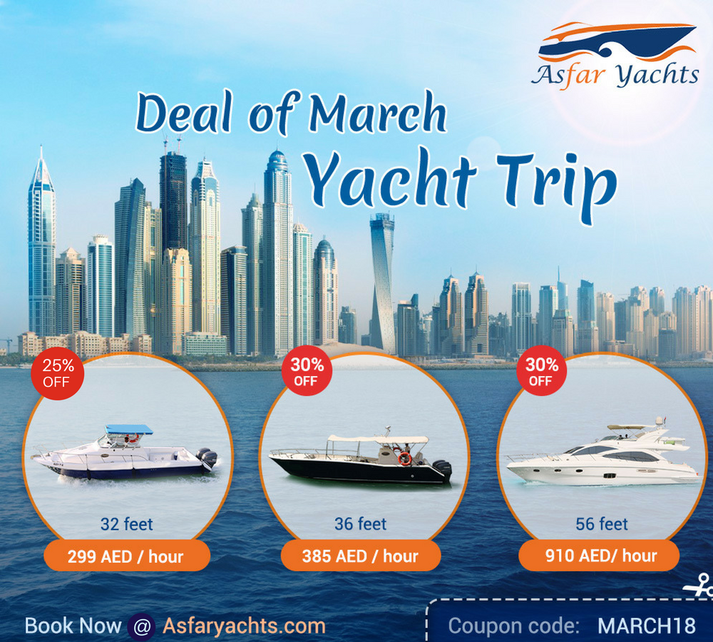 dubai yacht rental cost